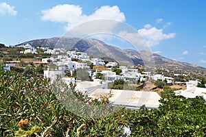 Scenery of Apollonia village Sinfos island Cyclades Greece