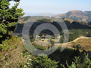 Scenery around Hogsback taken from the unnamed hill in early spring, South Africa