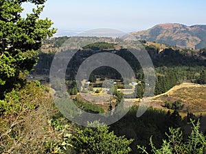 Scenery around Hogsback taken from the unnamed hill in early spring, South Africa photo