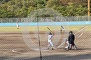 The boy baseball game