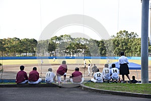 The boy baseball game