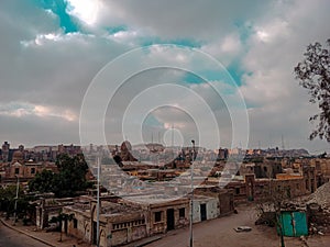 scenery in the capital of Egypt, namely Cairo, this city is nicknamed the city of a thousand towers, because of the many towers