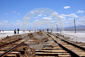 Scenery of Chaka Salt Lake