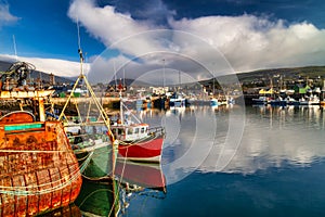 Scenery of Dingle seaport in County Kerry. Ireland