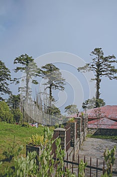 Scenery from the Druk Wangyal Khangzang Stupa with 108 chortens, Dochula Pass, Bhutan.