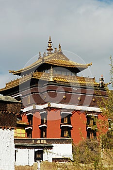 Scenery of a famous lamasery in Tibet
