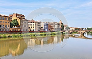 Scenery of Florence or Firenze city Tuscany Italy