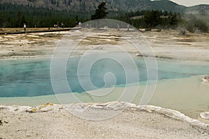 Scenery from the hot springs thermal area of Yellowstone National Park