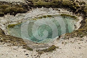 Scenery from the hot springs thermal area of Yellowstone National Park