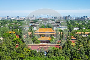 Scenery of jingshan park in beijing, china