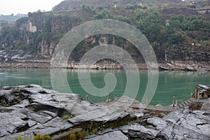 Scenery of jinsha river after rain