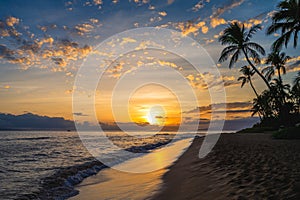 scenery at kaanapali beach in maui island, hawaii