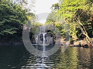 Scenery of Khlong Chao waterfall on Koh Kood in Thailand.