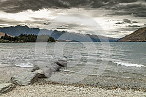 scenery at Lake Te Anau, New Zealand