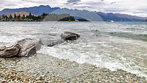 scenery at Lake Te Anau, New Zealand