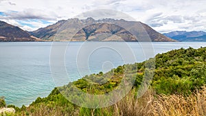 scenery at Lake Te Anau, New Zealand photo