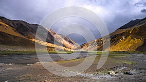 Scenery In leh Ladakh India, road and mountain during sunny day.