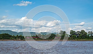 Scenery of the Mekong River at the golden triangle