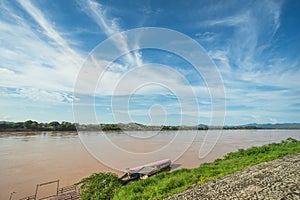 The scenery of the Mekong River at Kaeng Khut Khu, Chiang Khan, Loei Province