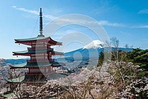 Chureito Pagoda and Mount Fuji, Japan