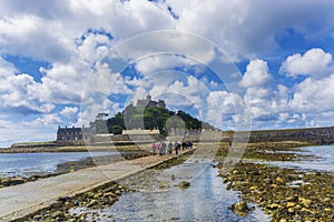 Scenery of mount st michael island fortress