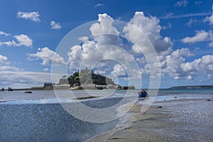 Scenery of mount st michael island fortress