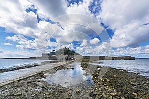 Scenery of mount st michael island fortress