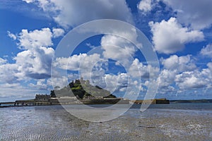 Scenery of mount st michael island fortress