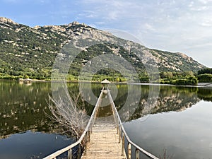 Scenery with mountains and lakes