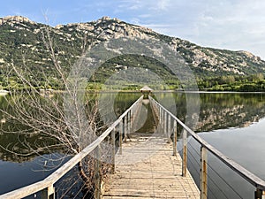 Scenery with mountains and lakes