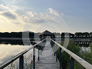 Scenery with mountains and lakes