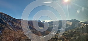 scenery of mountains surrounding the city of briancon