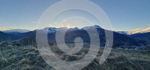 scenery of mountains surrounding the city of briancon