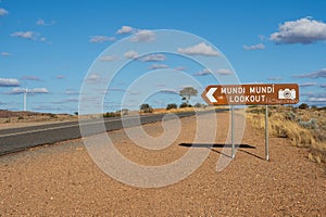 Scenery at the Mundi Mundi lookout near Silverton