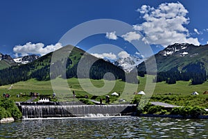 Scenery of Nalati grassland in Ili Kazakh Autonomous Prefecture, Xinjiang, China