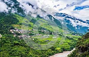 Scenery of Nu River Canyon , YunNan