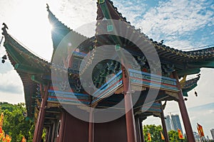 Scenery of Qingchuan Pavilion Park in Hanyang, Wuhan, Hubei, China