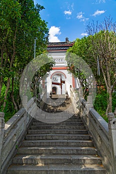 Scenery of Qingchuan Pavilion Park in Hanyang, Wuhan, Hubei, China