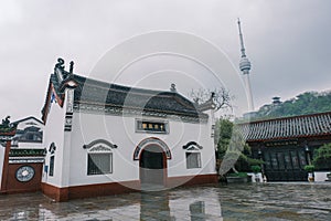 Scenery of Qingchuan Pavilion Park in Hanyang, Wuhan, Hubei, China