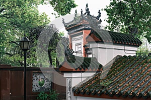 Scenery of Qingchuan Pavilion Park in Hanyang, Wuhan, Hubei, China