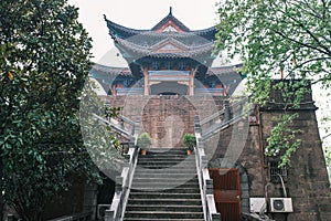 Scenery of Qingchuan Pavilion Park in Hanyang, Wuhan, Hubei, China