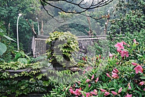 Scenery of Qingchuan Pavilion Park in Hanyang, Wuhan, Hubei, China