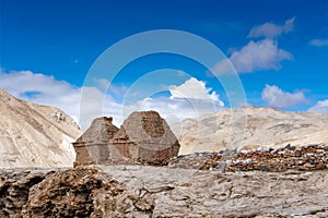 The scenery of the sacred Kailash Valley. The road to the mountain of the believers. Himalaya, China