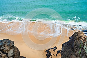 The scenery of seaside waves and beaches