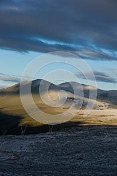 Scenery of sichuan plateau in sunrise sunshine