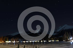 Scenery of snow covered High Tatras mountains Slovakia