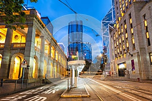 Scenery of the Statue Square in Central, Hong Kong, China photo