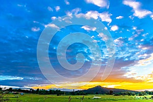 Scenery in the sunset