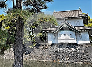 Scenery in Tokyo Japan at an ancient temple complex on Honshu Island