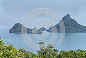 Scenery with tropical sea and islands